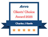 Avvo Clients' Choice Award 2025 | Charles J Keefe | 5 Stars